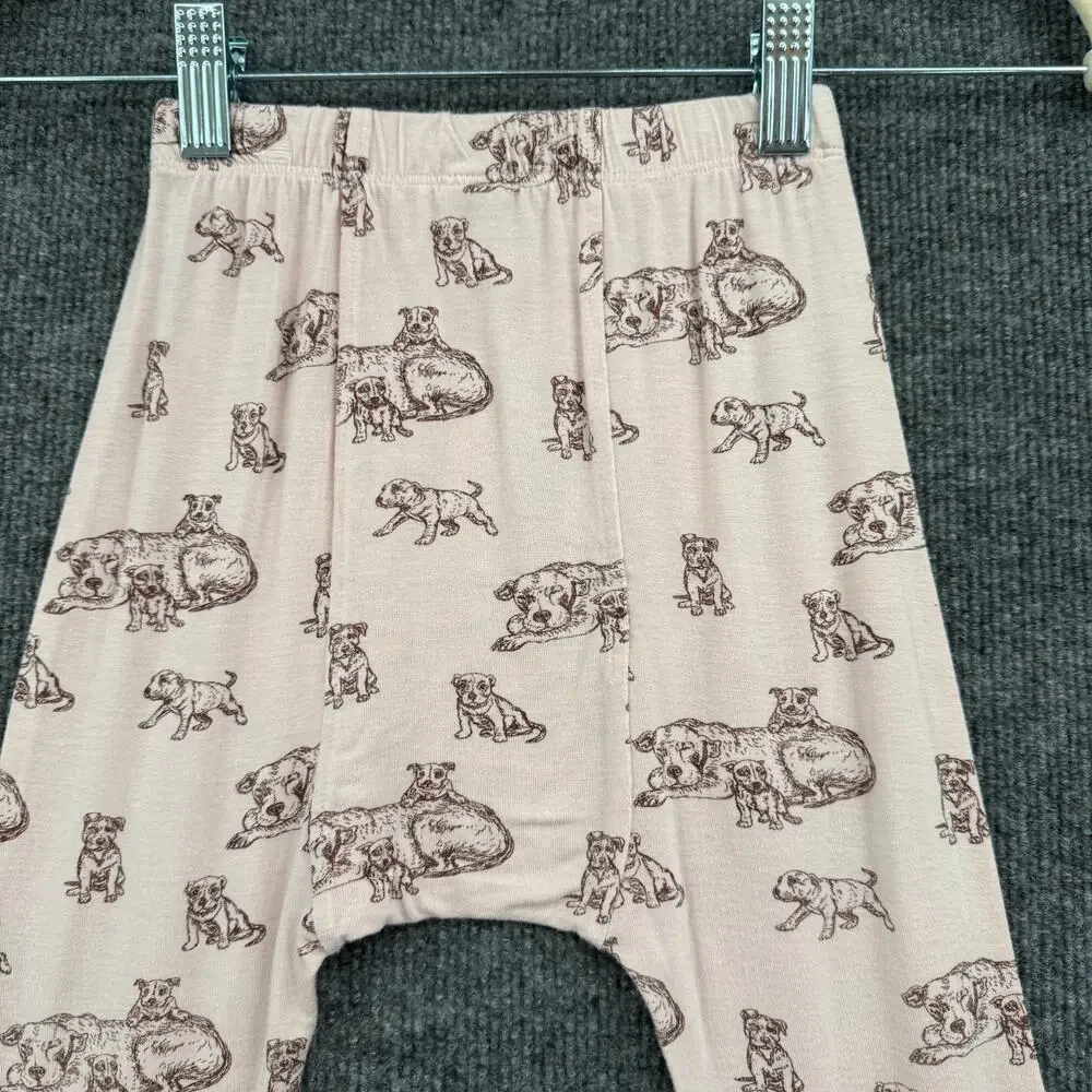 Kate Quinn Bamboo Panda Pants Size 3T Pink Pit Bull Sweatpants Pull On